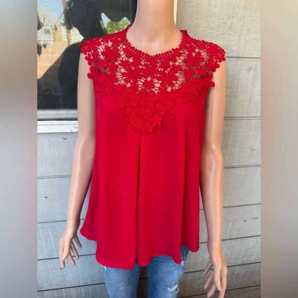 SHEIN Tops - Women’s SHEIN Red Blouse Size 0XL